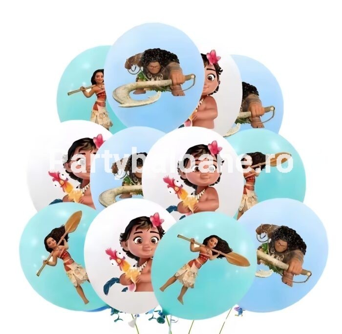 Set 12 Baloane Latex Moana (Vaiana)