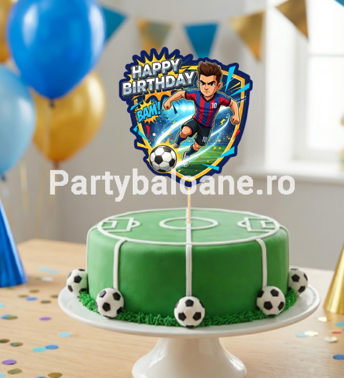 TOPPER FOTBAL HAPPY BIRTHDAY - PENTRU TORT