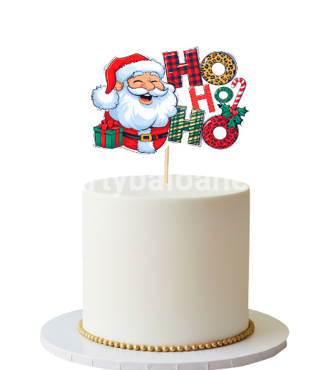 TOPPER PENTRU TORT CU MOS CRACIUN - HOHOHO