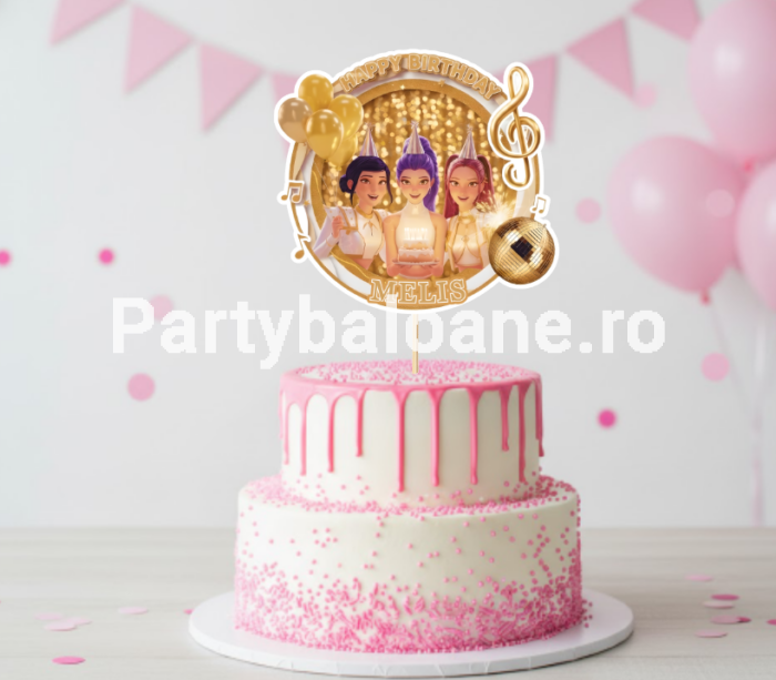 TOPPER PERSONALIZAT KPOP DEMON HUNTRIX - PENTRU TORT - COD TP4