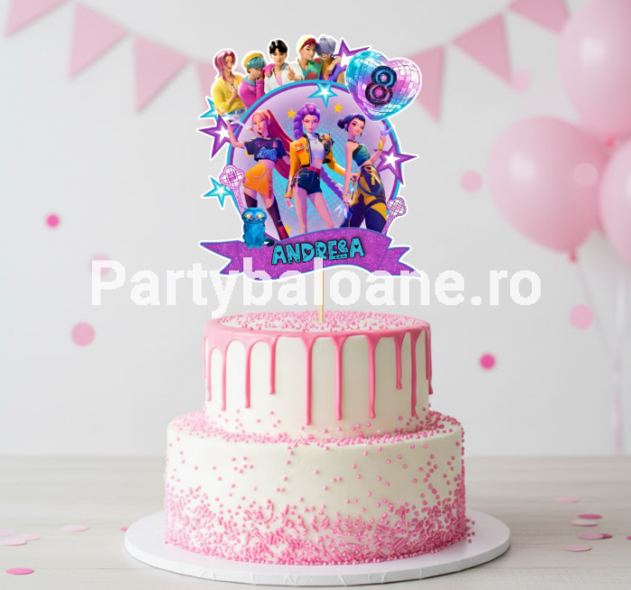 TOPPER PERSONALIZAT KPOP DEMON HUNTRIX - PENTRU TORT - COD TP5