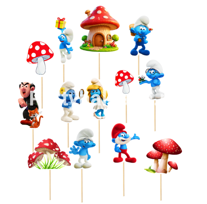 TOPPERE PENTRU TORT - STRUMFI , SET 13 BUCATI