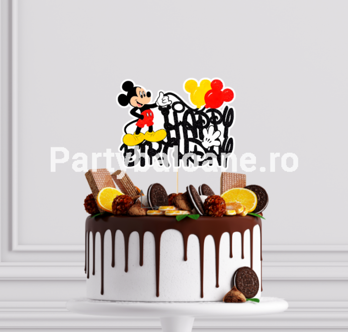 Topper Tort Mickey Happy Birthday