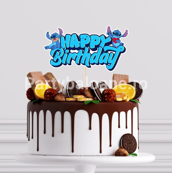 Topper Tort Stitch Happy Birthday