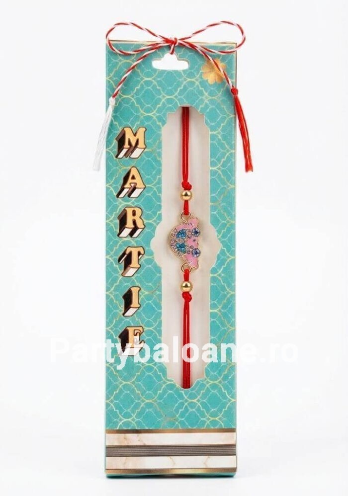 Brățară Mărțișor Mașinuță – Cadou Vesel de 1 Martie Bratara martisor cu pandantiv in forma de masinuta si snur rosu reglabil pentru copii