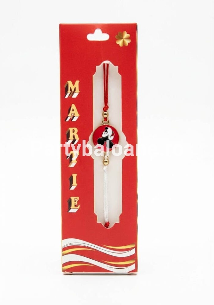 Brățară Mărțișor Mickey Mouse – Cadou Vesel de 1 Martie pentru Fetițe – Șnur Reglabil