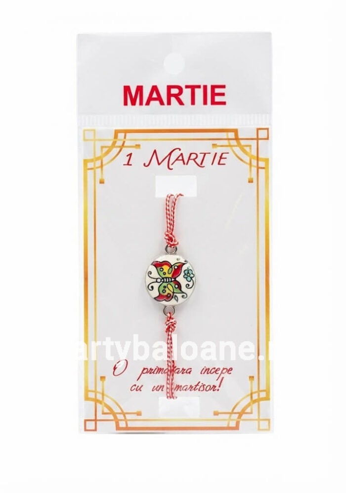 Brățară Mărțișor Tradițională Reglabilă cu Șnur Împletit Alb-Roșu – Simbolul Autentic al Primăverii-Model 3