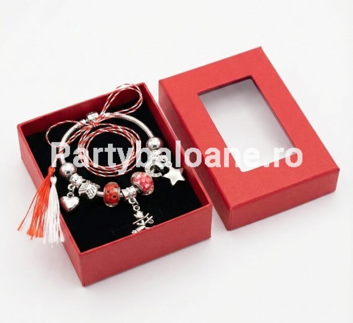 Mărțișor Brățară tip Pandora Premium | Cadou 1 Martie în Cutie