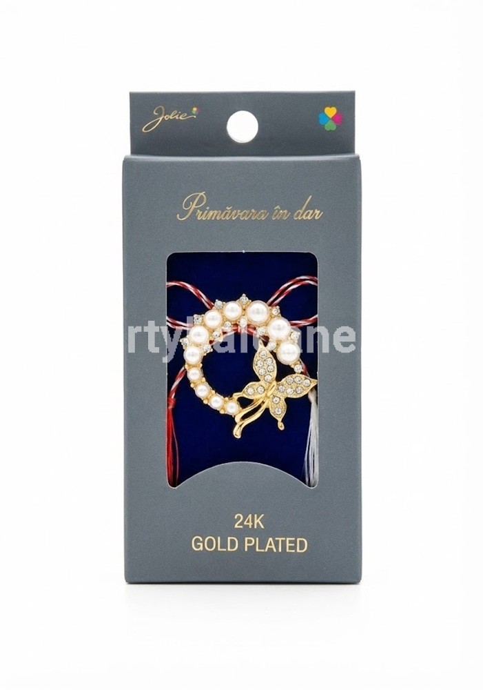 Mărțișor Broșă Fluture Aur 24K - Cadou Elegant 1 Martie