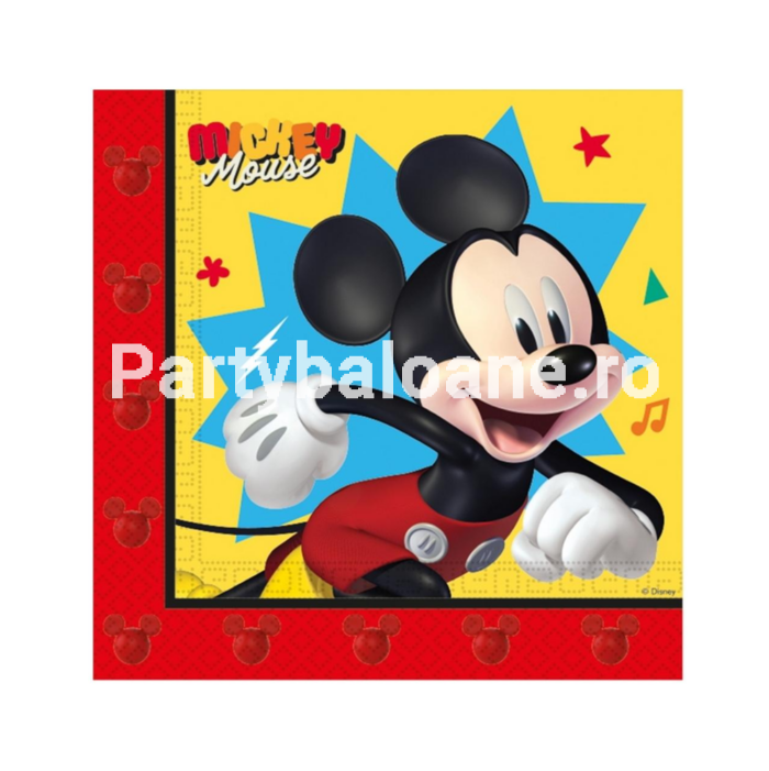 Șervețele Party Mickey Jump Fun (20 buc) - Decor Masă 33x33cm Disney Set 20 șervețele party din hârtie 2 straturi cu design Mickey Jump Fun dimensiune 33x33 cm pentru aniversari copii.