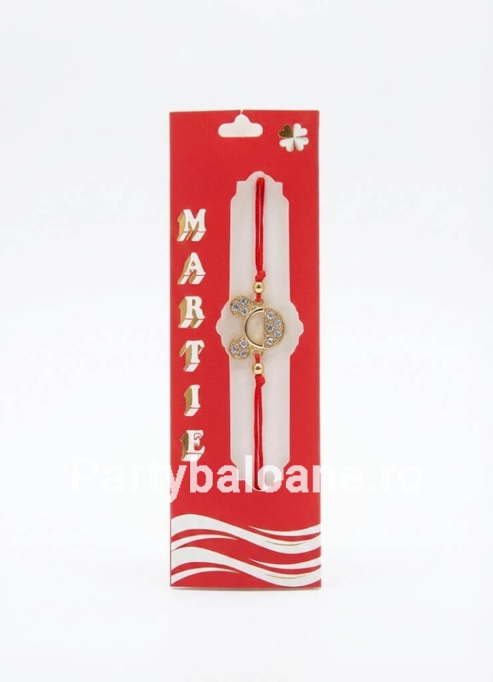 Brățară Mărțișor Tradițională Reglabilă cu Șnur Împletit Alb-Roșu – Simbolul Autentic al Primăverii-Model 47