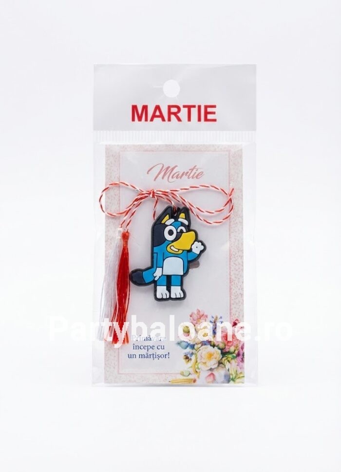 Mărțișor 2 în 1 Accesoriu Jibbitz pentru PapuciSandale, Model Personaj Bluey